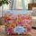 Textured Impasto Floral Wreath Personalized Name - Everyday Carry Gift Quilted Tote Bag - 1