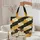 Ornate Honeybees Honeycomb Floral Wreath Everyday Carry Gift for Bee Lover Quilted Tote Bag - 5