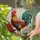 Majestic Rooster Floral Tiffany Stained Glass - Farmhouse Home Decor Gift for Bird Lover Stained Glass Suncatcher - 2