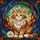Calico Kitten Daisy Flower Refracted Light Stained Glass Home Decor Gift Stained Glass Suncatcher - 5