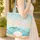 Sea Turtle Starfish Coral Wreath Name Everyday Carry Gift Quilted Tote Bag - 4