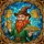 Jovial Winking Leprechaun Tiffany Stained Glass Overflowing Gold Coins - Home Decor Gift Stained Glass Suncatcher - 5
