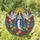 Winged Angel Doves Poppies Daisies Bellflowers Cross Home Decor Gift Stained Glass Suncatcher - 1