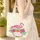 Elegant Pink Flamingo Tropical Floral Personalized - Everyday Carry Gift Quilted Tote Bag - 4