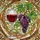 Red Wine Glass Deep Purple Grapes Green Tendrils Leaves - Kitchen Decor Gift for Wine Lover Stained Glass Suncatcher - 5