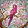 Magenta Parrot Cherry Blossom Stained Glass - Home Decor Gift for Bird Lovers Stained Glass Suncatcher - 5