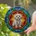 Pensive Maltese Dog Stained Glass Wagon Wheel - Home Decor Gift for Dog Lovers Stained Glass Suncatcher - 2