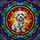Pensive Maltese Dog Stained Glass Wagon Wheel - Home Decor Gift for Dog Lovers Stained Glass Suncatcher - 5
