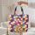 Ornate Bright Yellow Peace Sign Floral Daisies Wreath Everyday Carry Gift Quilted Tote Bag - 5