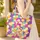 Ornate Bright Yellow Peace Sign Floral Daisies Wreath Everyday Carry Gift Quilted Tote Bag - 4