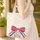 Patriotic Bow Red White Blue Star Cartouche Independence Day Everyday Carry Gift Quilted Tote Bag - 4