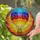 Ornate Hot Air Balloon Starburst Glowing Stained Glass - Home Decor Gift Stained Glass Suncatcher - 2