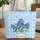 Bluebonnet Flowers Wildflower Wreath White Blossoms Everyday Carry Gift Quilted Tote Bag - 1