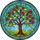 Glowing Translucent Stained Glass Fruit Tree Apples Grapes Mosaic Sky Landform Home Decor Gift Stained Glass Suncatcher - 5