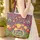 Floral Berries Vines Tulip Sun Wreath Personalized - Everyday Carry Gift Quilted Tote Bag - 4