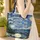 Starry Night Village Cypress Landscape Swirling Stars - Travel Essentials Art Lover Gift Quilted Tote Bag - 4
