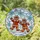 Gingerbread Men Iridescent Snowflakes Ice Drifts Crisp Winter Sky Christmas Decor Stained Glass Suncatcher - 1