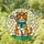 Calico Cat Baseball Cap Golf Club Stars - Home Decor Gift for Golfers and Cat Lovers Stained Glass Suncatcher - 1