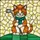 Calico Cat Baseball Cap Golf Club Stars - Home Decor Gift for Golfers and Cat Lovers Stained Glass Suncatcher - 5