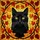 Black Cat Golden Eye Autumn Leaves - Cat Lover Home Decor Gift Stained Glass Suncatcher - 5