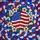 American Flag Red White Blue Stained Glass Flowers - Patriotic Home Decor Gift Stained Glass Suncatcher - 5