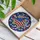American Flag Red White Blue Stained Glass Flowers - Patriotic Home Decor Gift Stained Glass Suncatcher - 3