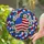 American Flag Red White Blue Stained Glass Flowers - Patriotic Home Decor Gift Stained Glass Suncatcher - 2