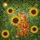 Fluffy Orange Tabby Cat Sunflower Garden Sun Moon - Home Decor Gift Stained Glass Suncatcher - 5