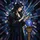 Regal Dark-Haired Woman Crystal Ball Ornate Pedestal Radiant Light - Home Decor Gift Stained Glass Suncatcher - 5
