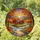 Red Cabin Autumn Forest Waterfalls Stream Mountains Sunset - Nature Lover Home Decor Gift Stained Glass Suncatcher - 1