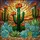 Desert Garden Cacti Succulents Blooming Flowers Pebbles - Home Decor Gift Stained Glass Suncatcher - 5