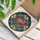 Pink Flamingo Pink Flowers Red Berries Baroque Acanthus Foliage Home Decor Gift Stained Glass Suncatcher - 3