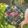 Pink Flamingo Pink Flowers Red Berries Baroque Acanthus Foliage Home Decor Gift Stained Glass Suncatcher - 2