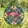 Pink Flamingo Pink Flowers Red Berries Baroque Acanthus Foliage Home Decor Gift Stained Glass Suncatcher - 1