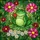 Plump Green Frog Strawberry Fuchsia Daisy Flowers Botanical - Home Decor Gift for Nature Lover Stained Glass Suncatcher - 5
