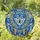 Wolf Head Dreamcatcher Blue Jewel Feather Mosaic – Wildlife Lover Home Decor Gift Stained Glass Suncatcher - 1