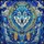 Wolf Head Dreamcatcher Blue Jewel Feather Mosaic – Wildlife Lover Home Decor Gift Stained Glass Suncatcher - 5