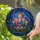Advent Candles Wreath Flickering Flame Winter Sky Mosaic - Holiday Home Decor Gift for Advent Season Stained Glass Suncatcher - 2