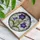 Bellflowers Campanula Stems Leaves Floral Mosaic - Home Decor Gift for Flower Lover Stained Glass Suncatcher - 3