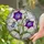 Bellflowers Campanula Stems Leaves Floral Mosaic - Home Decor Gift for Flower Lover Stained Glass Suncatcher - 2