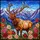 Majestic Elk Blooming Roses Mountain Peaks - Wildlife Lover Home Decor Gift Stained Glass Suncatcher - 5