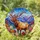 Majestic Elk Blooming Roses Mountain Peaks - Wildlife Lover Home Decor Gift Stained Glass Suncatcher - 1