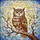 Stained Glass Majestic Owl Translucent Flowering Branches Sky - Home Decor for Nature Lovers Stained Glass Suncatcher - 5