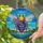 Bee Lavender Blue Sky Landscape - Home Decor Gift for Wildlife Lover Stained Glass Suncatcher - 2