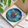 Bee Lavender Blue Sky Landscape - Home Decor Gift for Wildlife Lover Stained Glass Suncatcher - 3