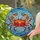 Crab Eight Legs Raised Claws Ocean Currents Bubbles - Home Decor Gift for Ocean Life Lover Stained Glass Suncatcher - 2