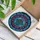 Tiffany Glass Scottish Thistle Floral Border Geometric Mosaic - Nature Lover Home Decor Gift Stained Glass Suncatcher - 3