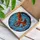 Flying Dragon Outstretched Wings Circular Frame - Home Decor Gift Dragon Lover Stained Glass Suncatcher - 3