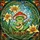Green Frog Mushroom Hat Mandolin Lily Flowers - Home Decor Gift for Frog Lover Stained Glass Suncatcher - 5