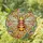 Stained Glass Jewel Tone Smiling Bee Floral Mosaic - Nature Lover Gift for Garden Enthusiast Stained Glass Suncatcher - 1